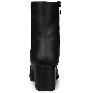 Amazon.com | Allegra K Women's Square Toe Side Zip Block